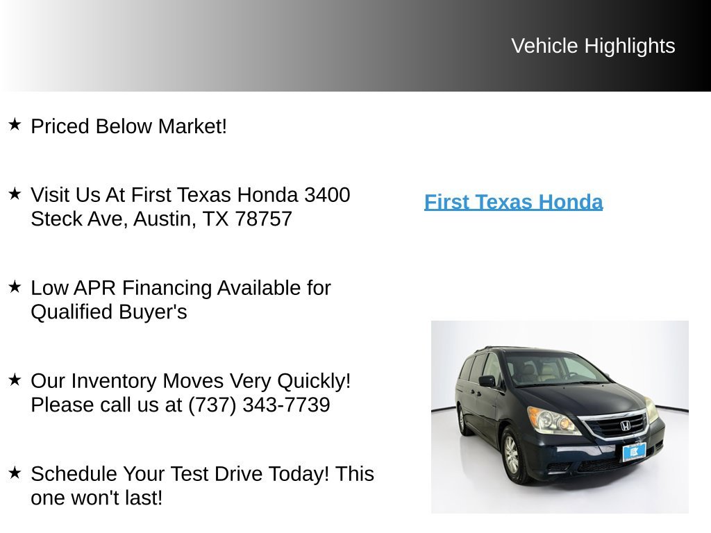 Used 2008 Nighthawk Black Pearl Honda EX-L image 9