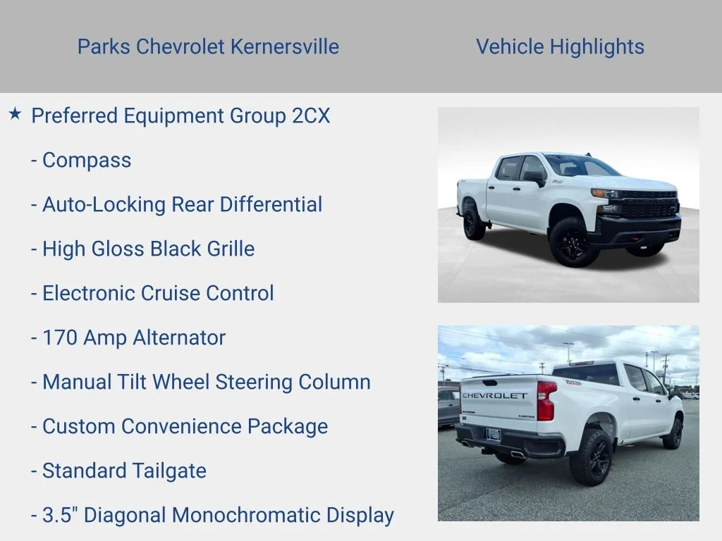 Used 2021 White Chevrolet Custom Trail Boss image 16