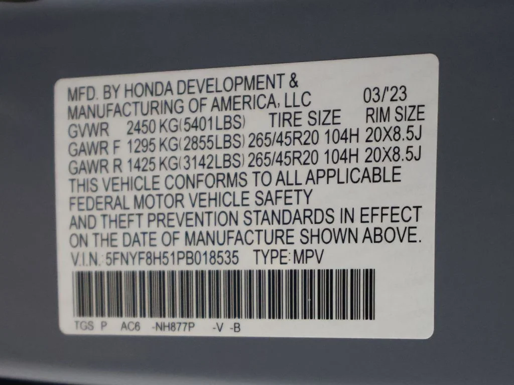Used 2023 Sonic Gray Pearl Honda EX-L image 55