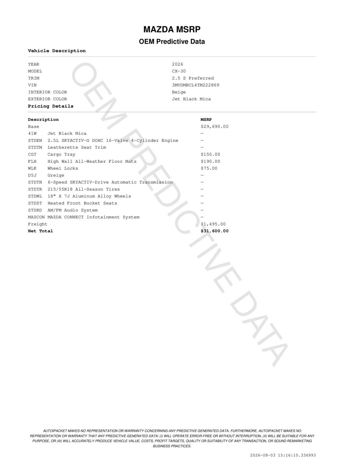 New 2026 Jet Black Mica Mazda 2.5 S Preferred image 11