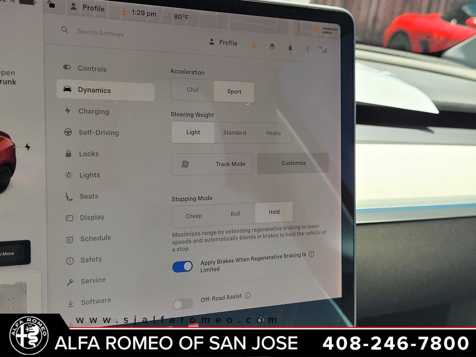 Used 2022 Red Tesla Performance image 14