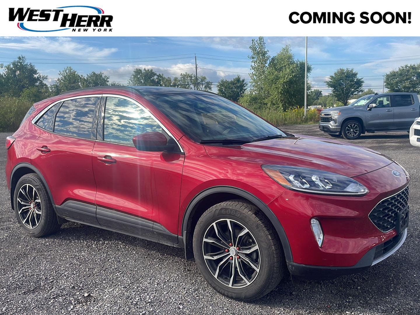 Used 2022 Rapid Red Metallic Tinted Clearcoat Ford SEL image 1
