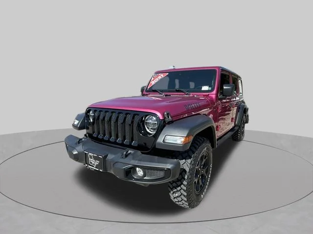 Used 2021 Red Jeep Unlimited Willys image 9