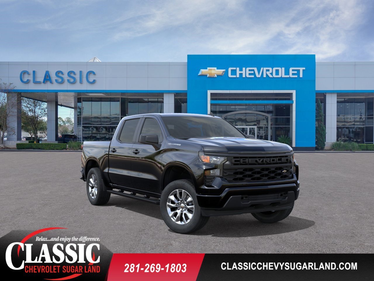 2026 Chevrolet Silverado 1500 Custom Black at Classic Elite Chevrolet Sugar Land