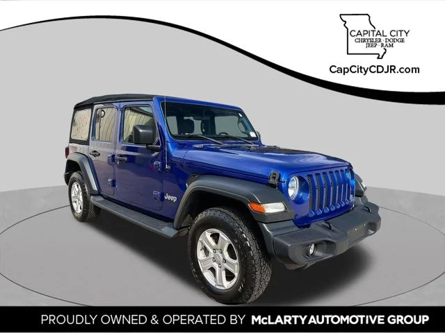 Used 2018 Blue Jeep Unlimited Sport S image 1