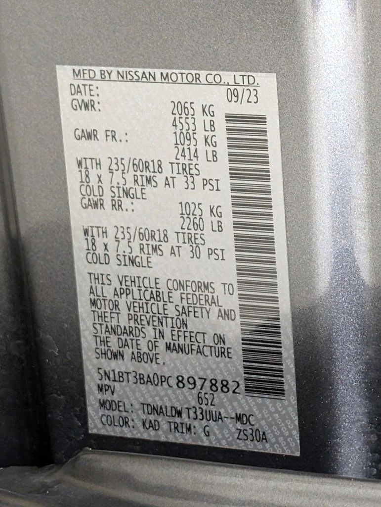 Certified Used 2023 Gun Metallic Nissan SV image 23