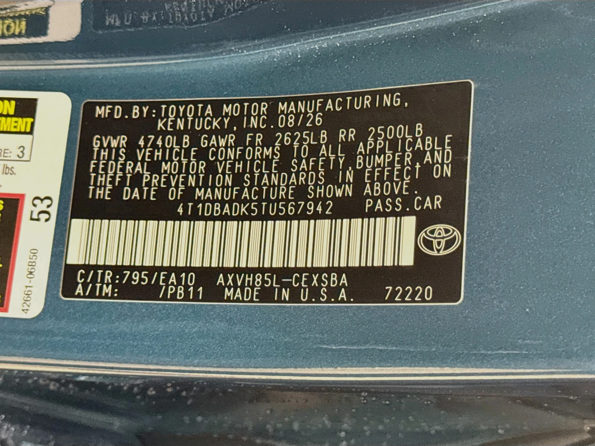 New 2026 Ocean Gem Toyota SE image 29