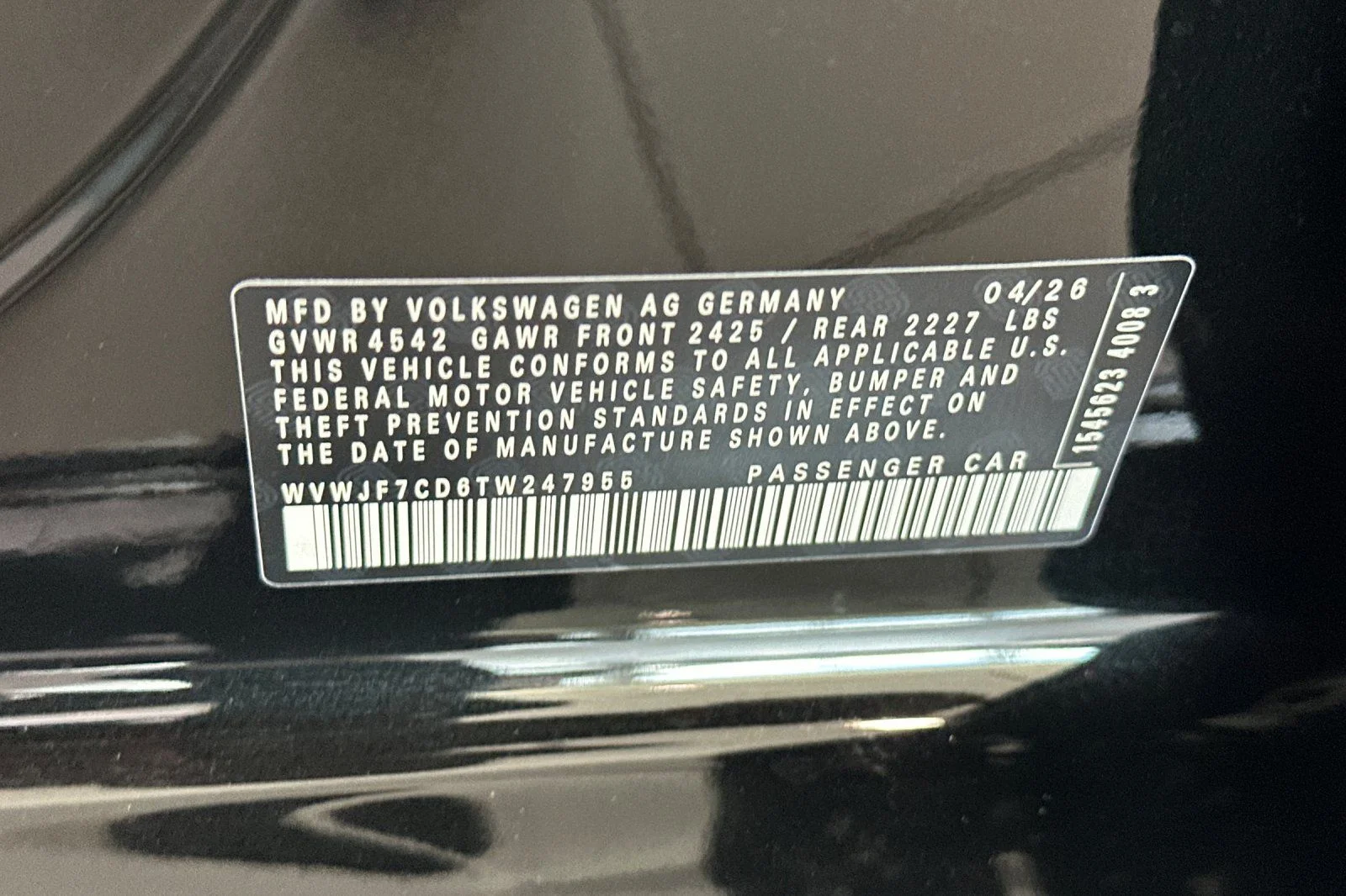 New 2026 Black Volkswagen Base image 22