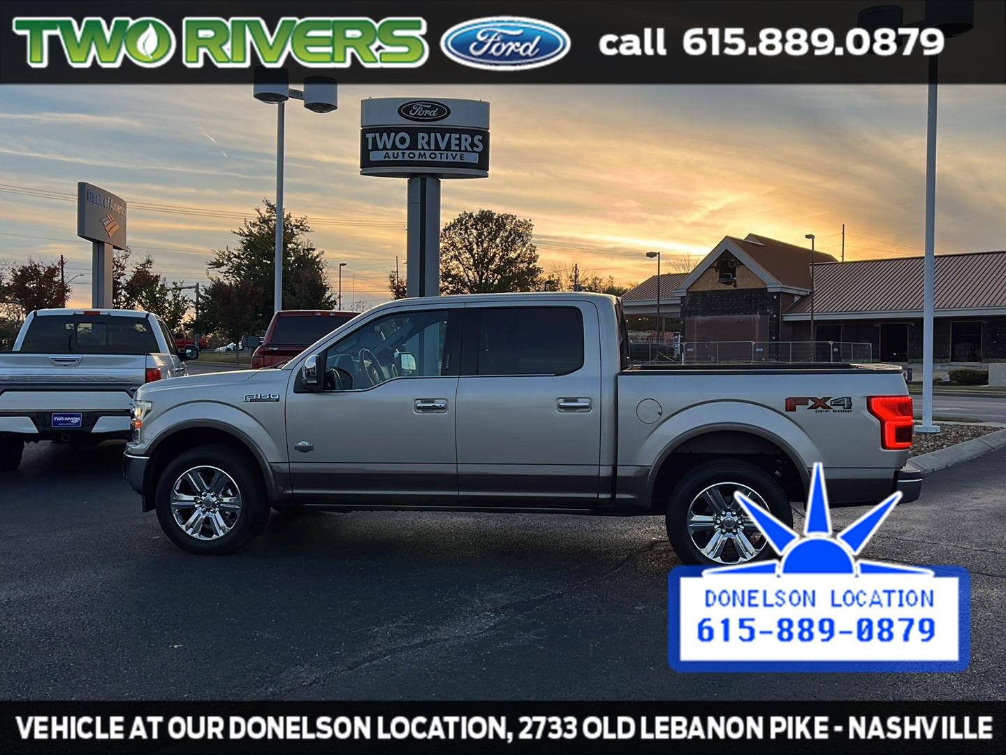 Used 2018 White Gold/Stone Gray Ford King Ranch image 48