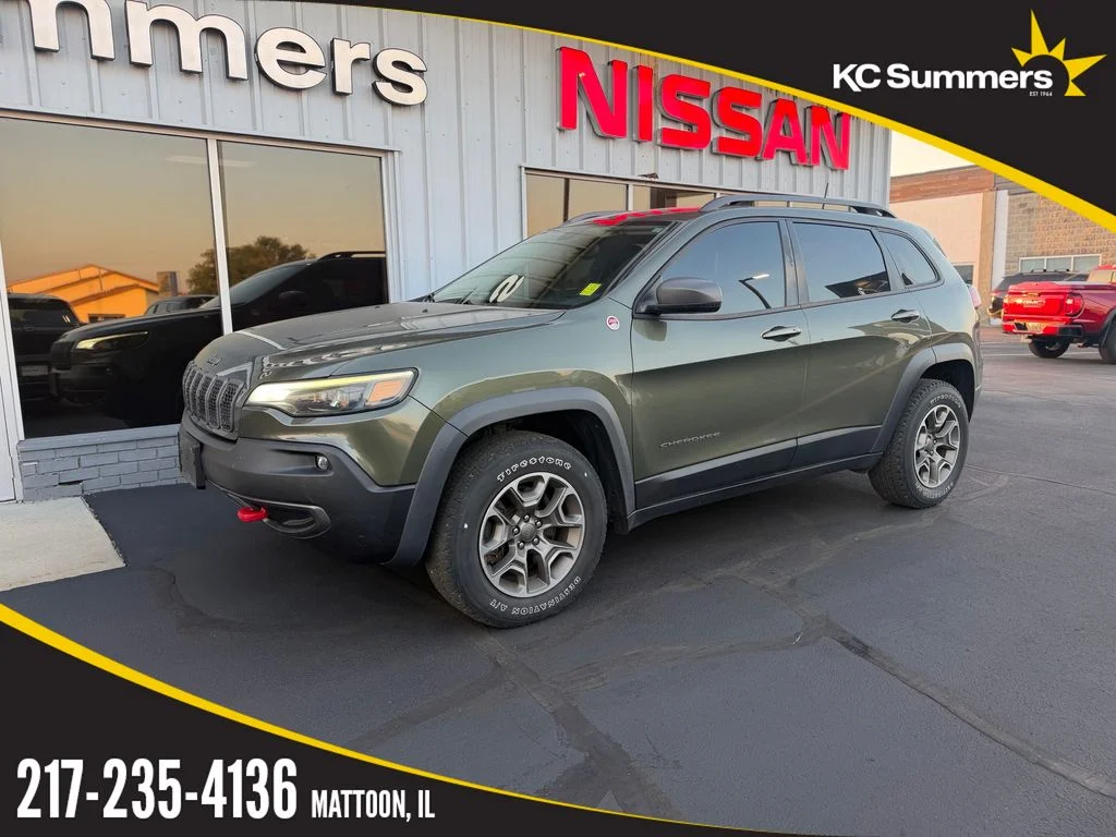 Used 2020 Olive Green Jeep Trailhawk image 1