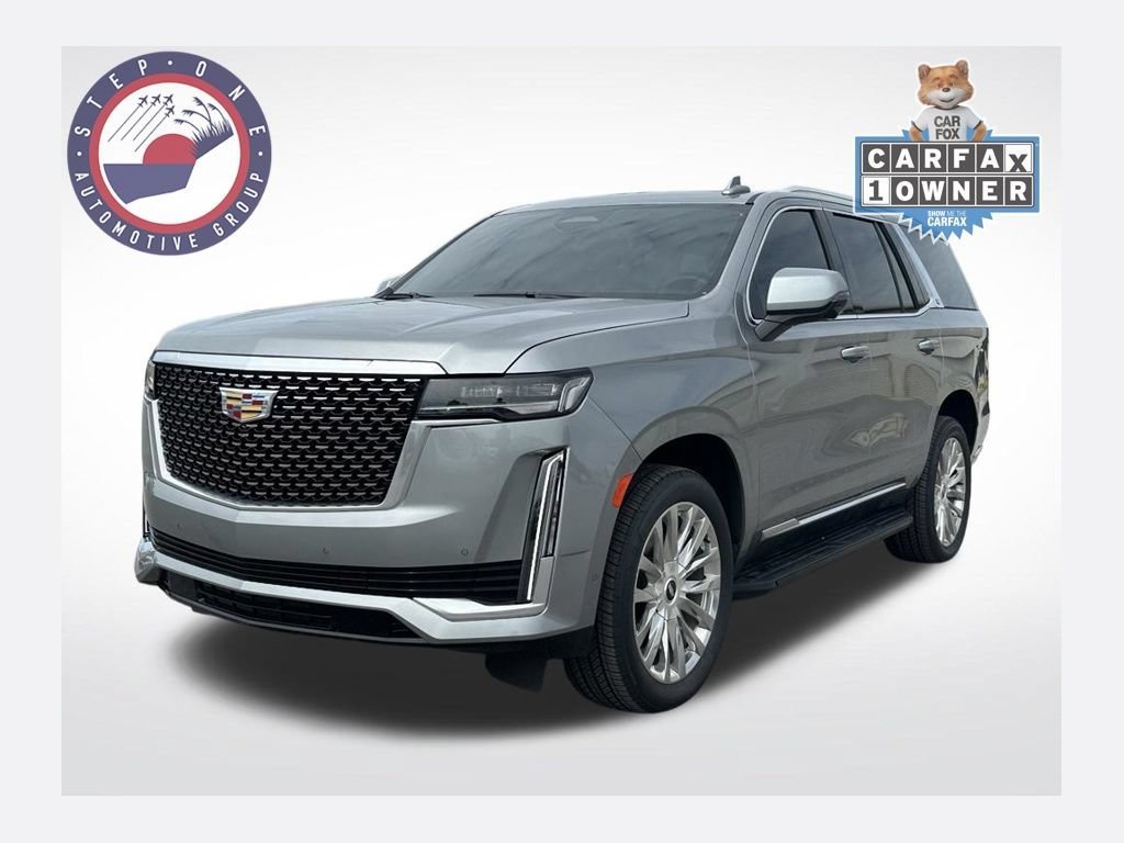 Used 2023 Argent Silver Metallic Cadillac Premium Luxury image 1
