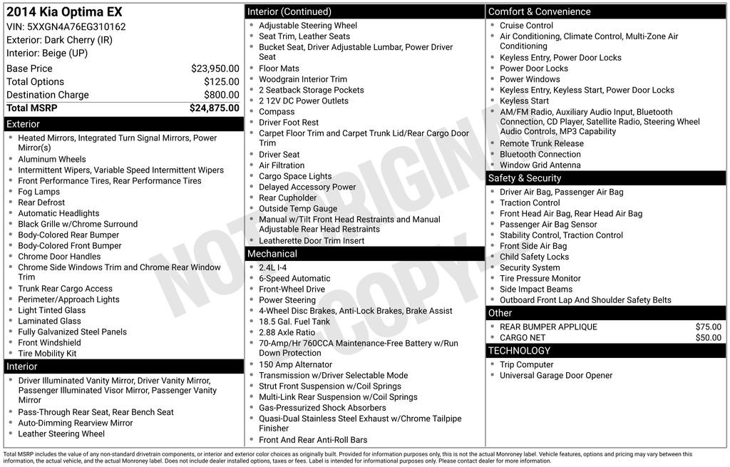 Used 2014 Remington Red Metallic Kia EX image 3