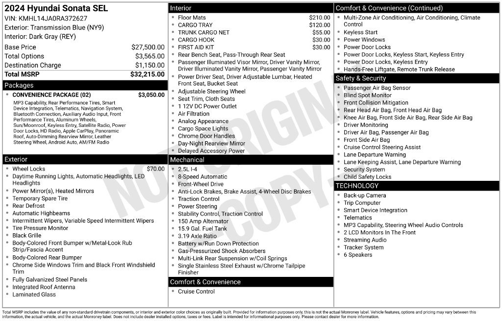 Certified Used 2024 Blue Hyundai SEL image 31