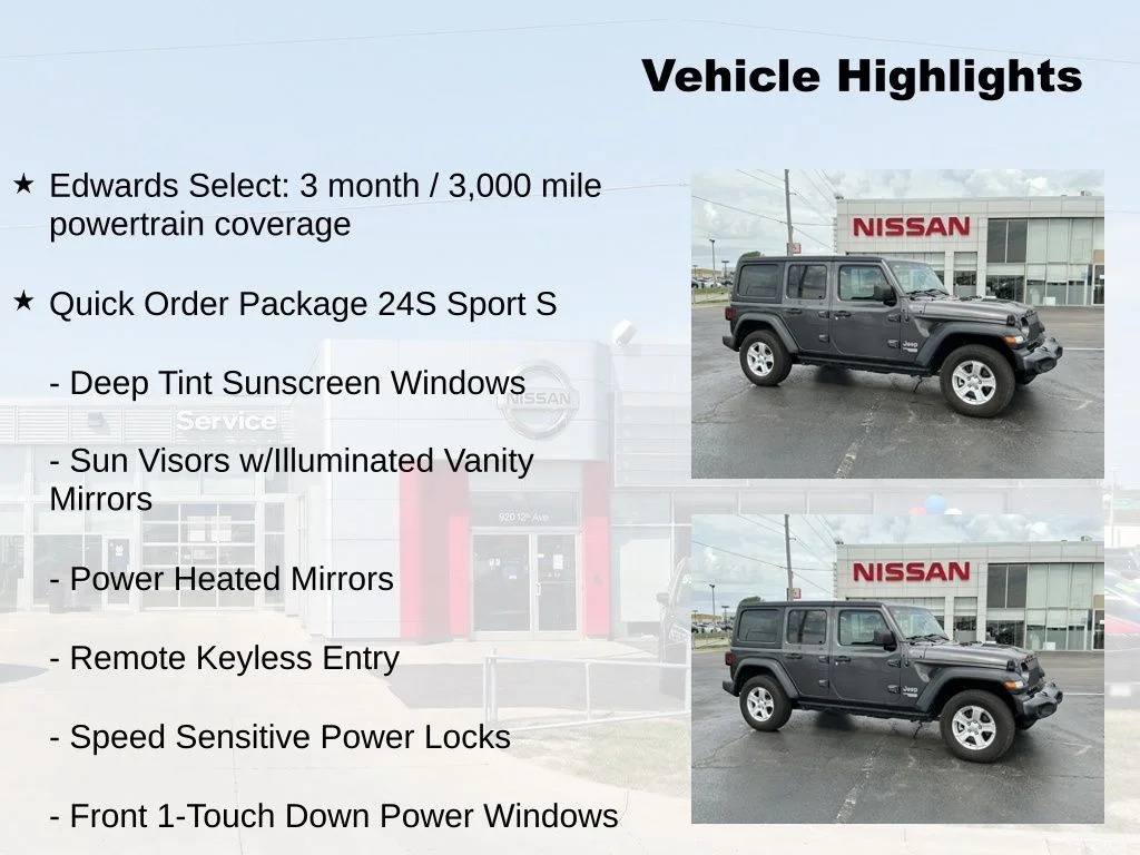 Certified Used 2018 Gray Jeep Unlimited Sport S image 3