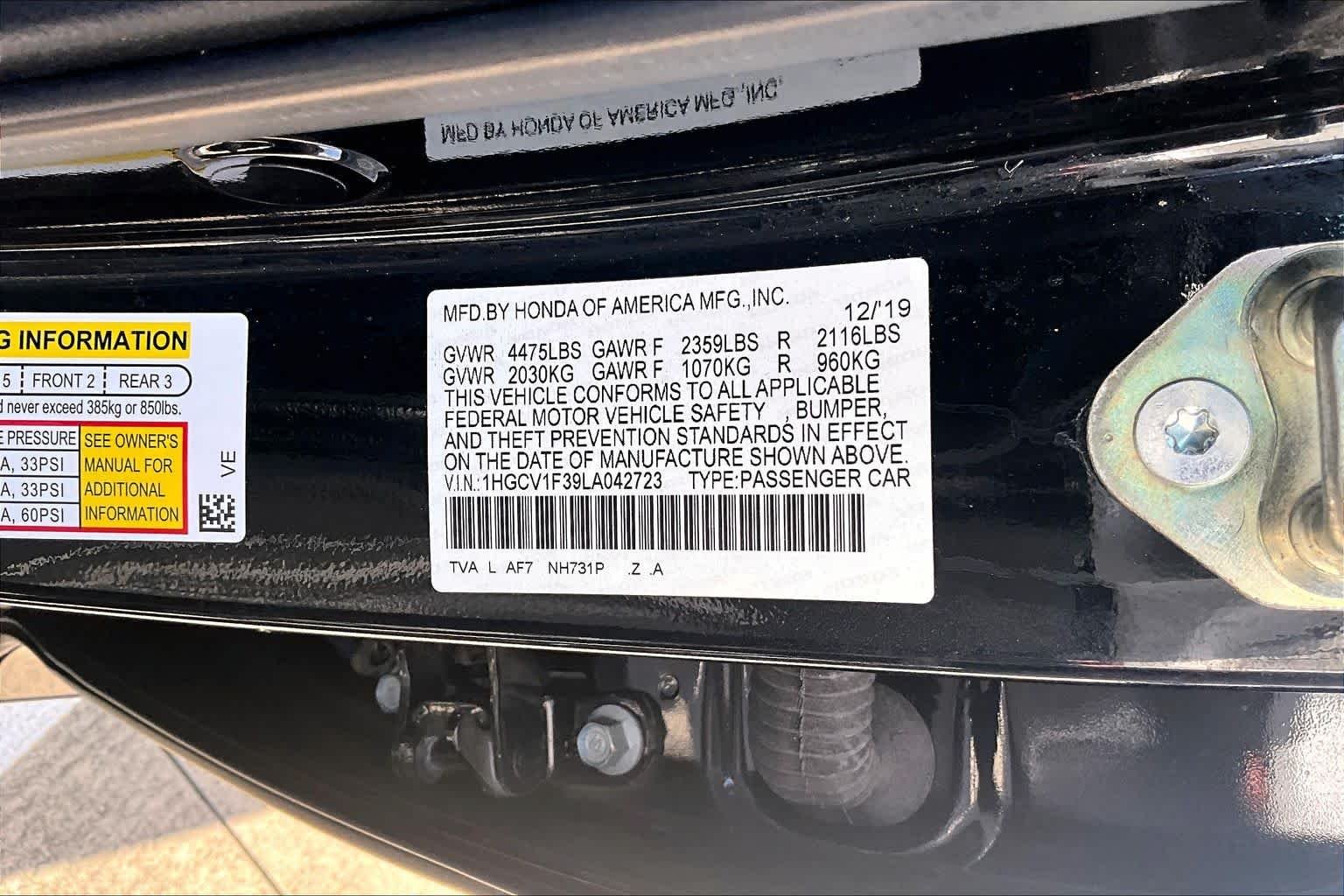 Used 2020 Crystal Black Pearl Honda Sport image 34