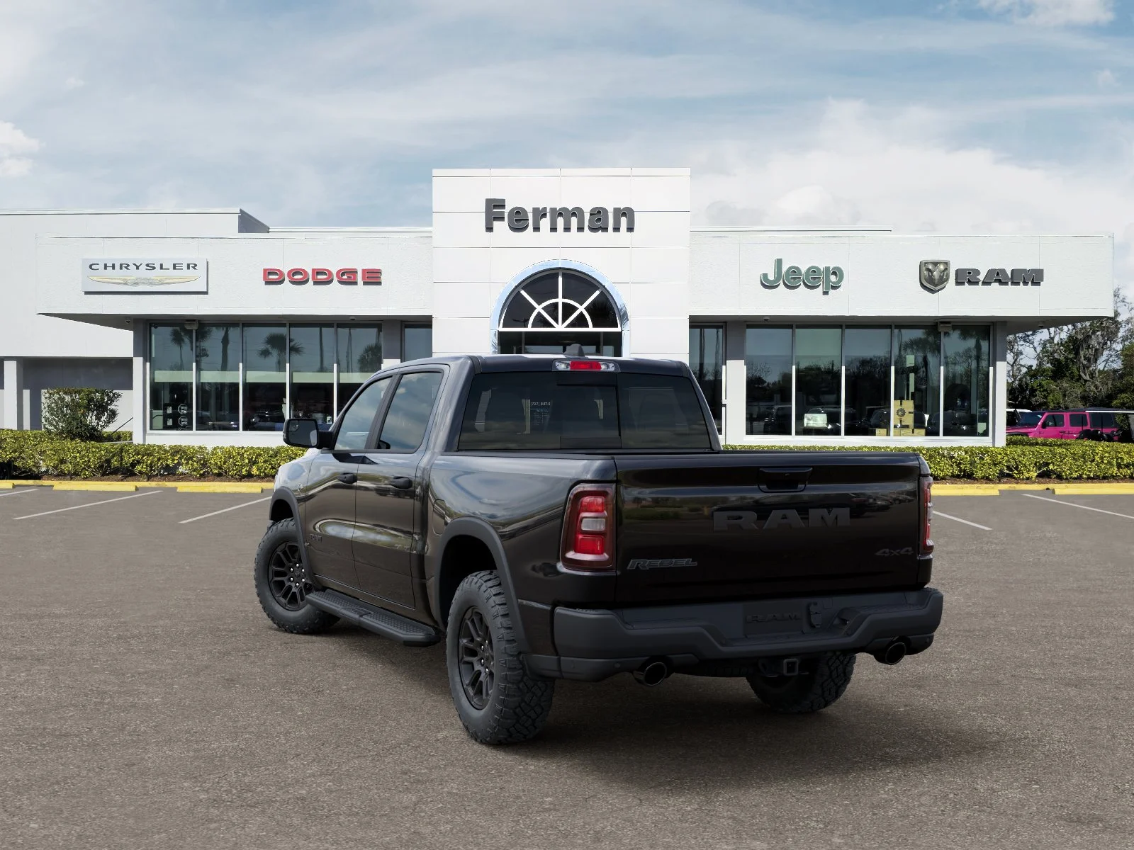 New 2026 Diamond Black Crystal Pearl-Coat Exterior Paint RAM Rebel image 4