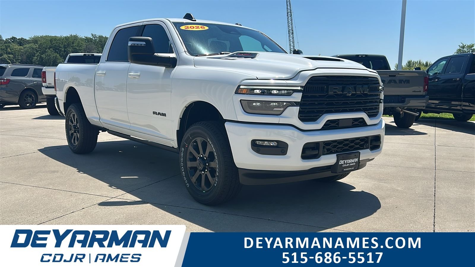 New 2026 Bright White Clear-Coat Exterior Paint RAM Laramie image 1