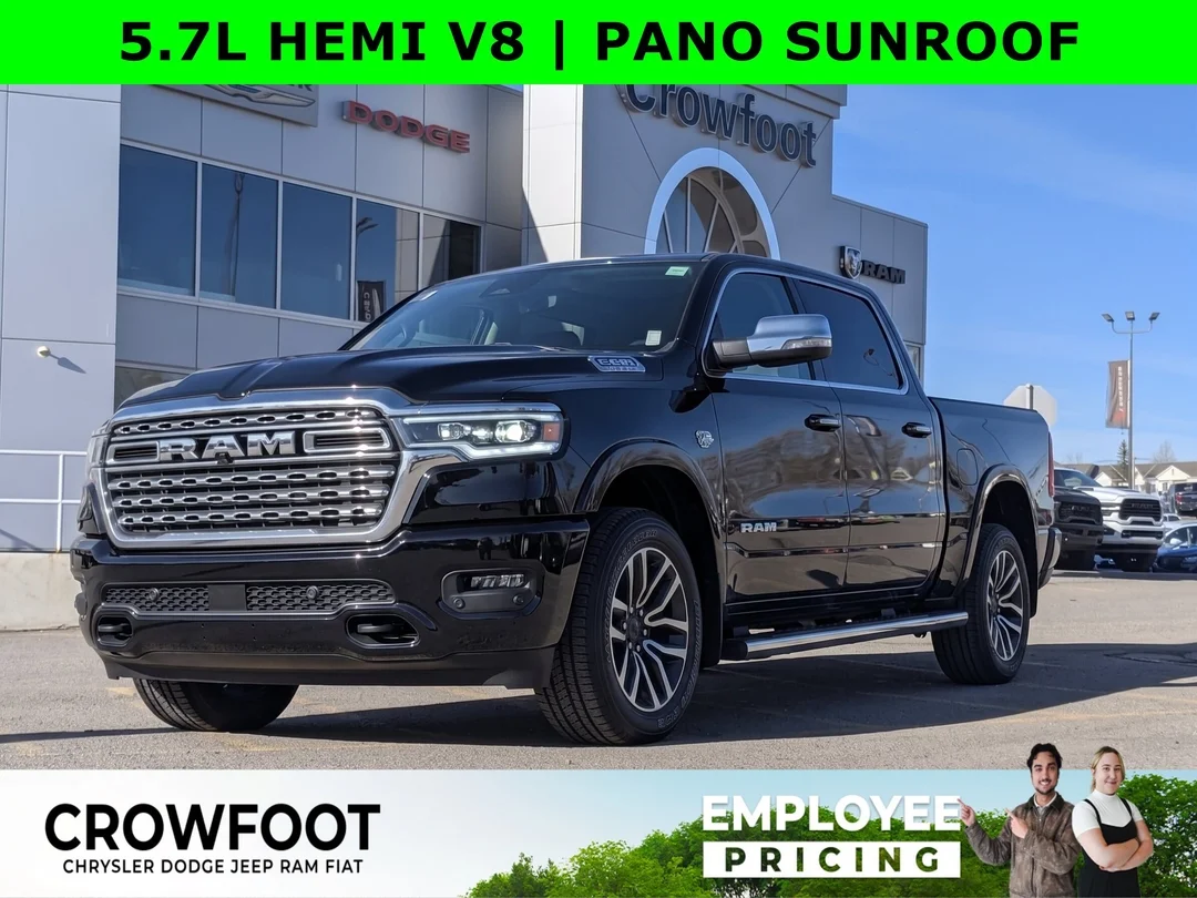 New 2026 Black RAM Limited Longhorn - - Pkg 27K - 5.7L HEMI V8 eTorque - Pano Sunroof - E?Locker Axle & More! image 1