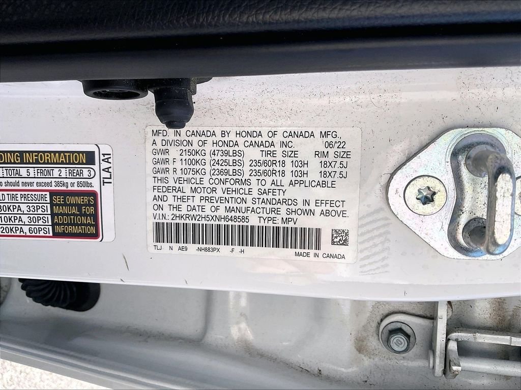Used 2022 Platinum White Pearl Honda EX image 32