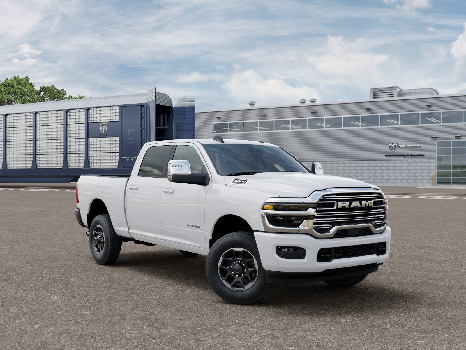 New 2026 Bright White Clear-Coat Exterior Paint RAM Laramie image 5