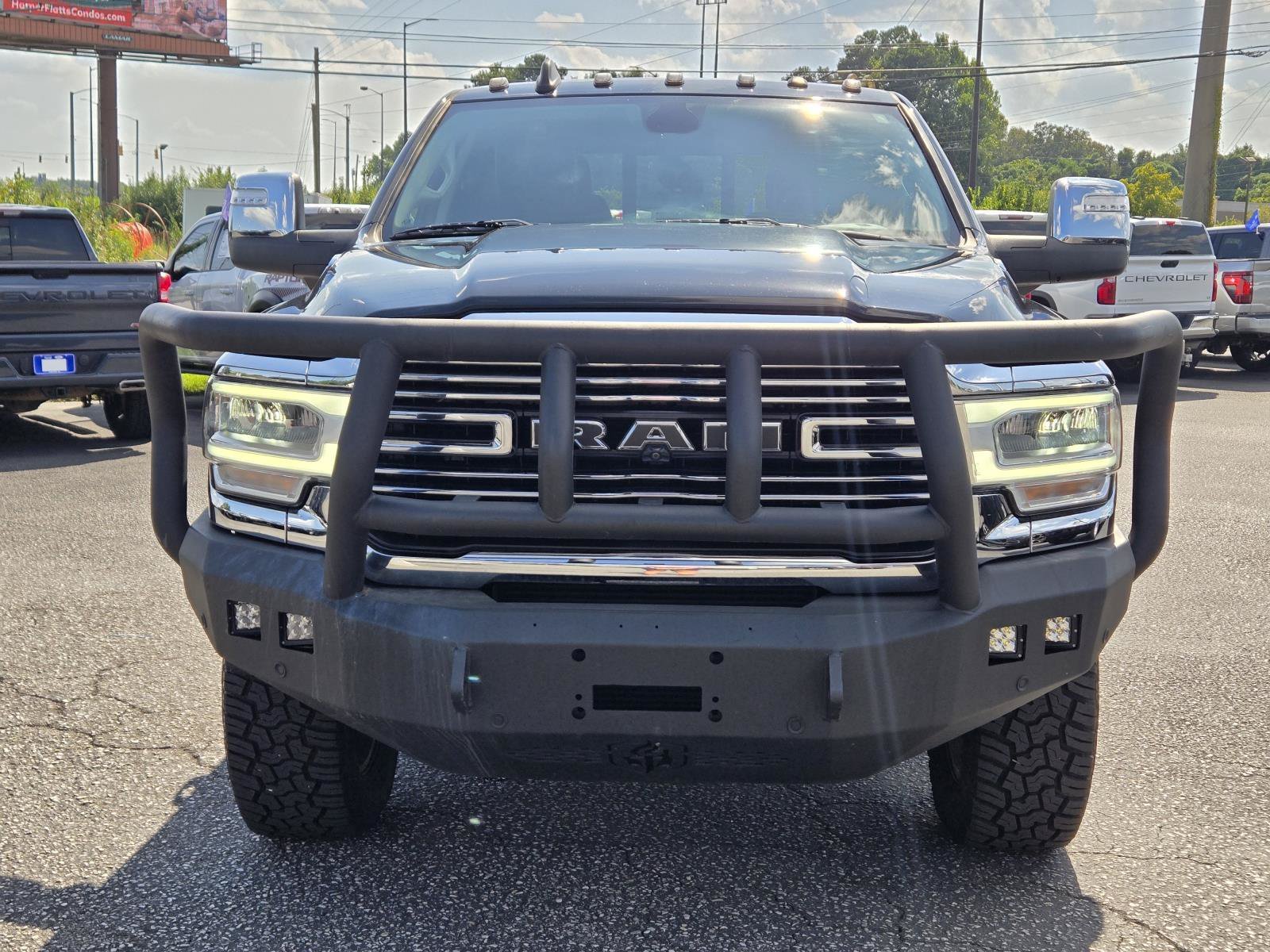Used 2023 Diamond Black Crystal Pearlcoat Ram Laramie image 3