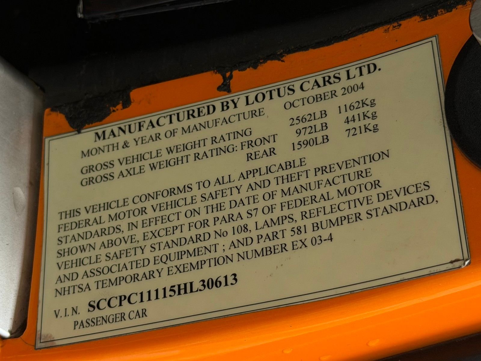 Used 2005 Orange Lotus Base image 18