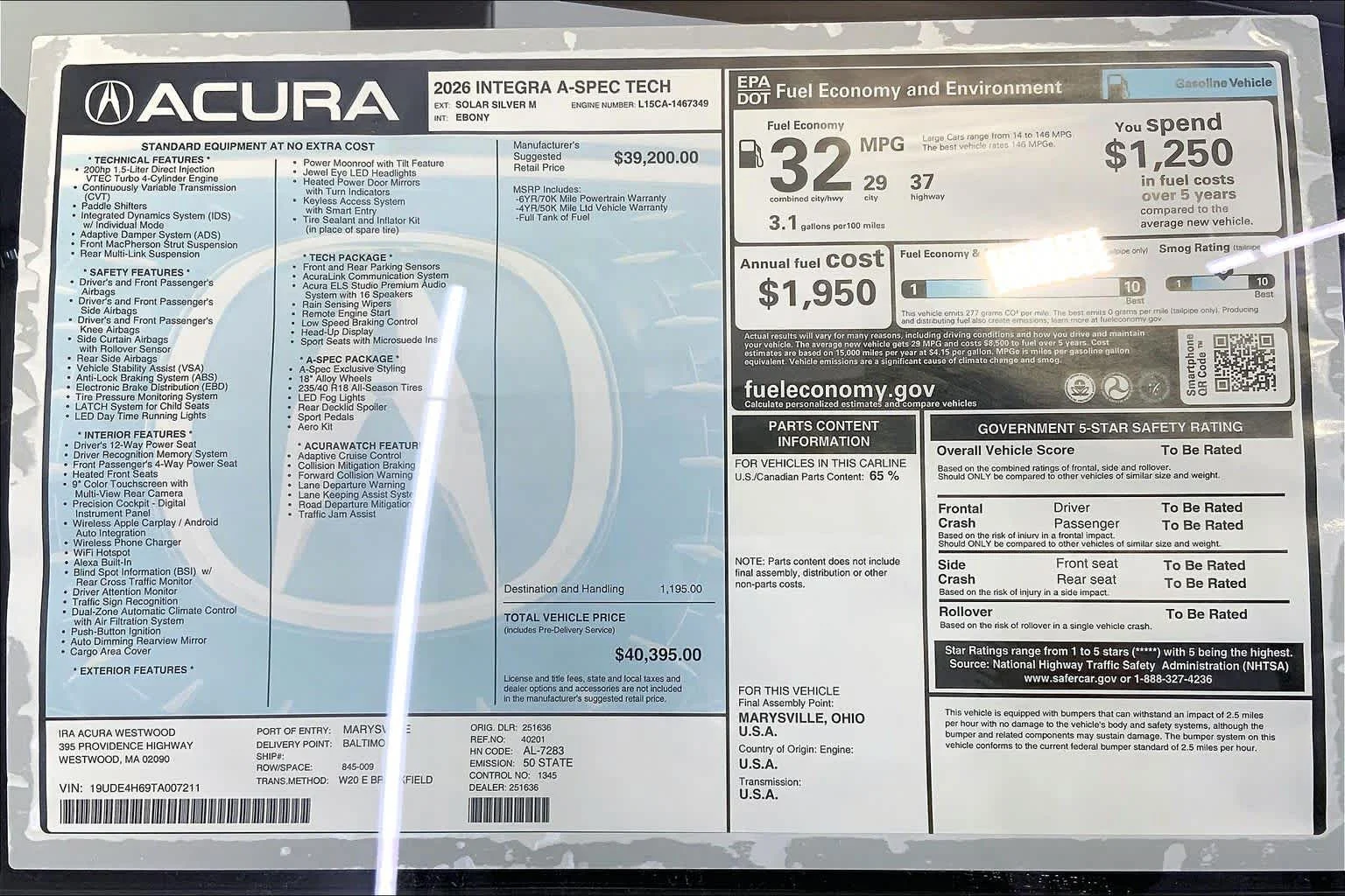 2026 Acura Integra A-Spec w/Technology Package - Photo 19