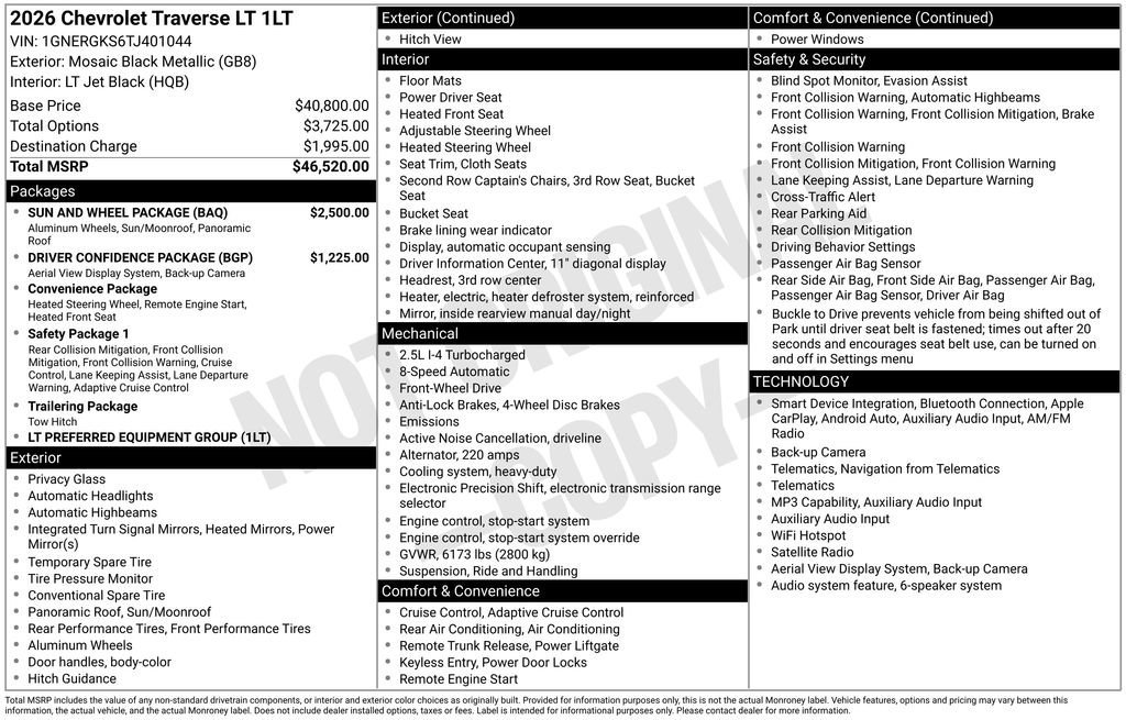2026 Chevrolet Traverse LT - Photo 29