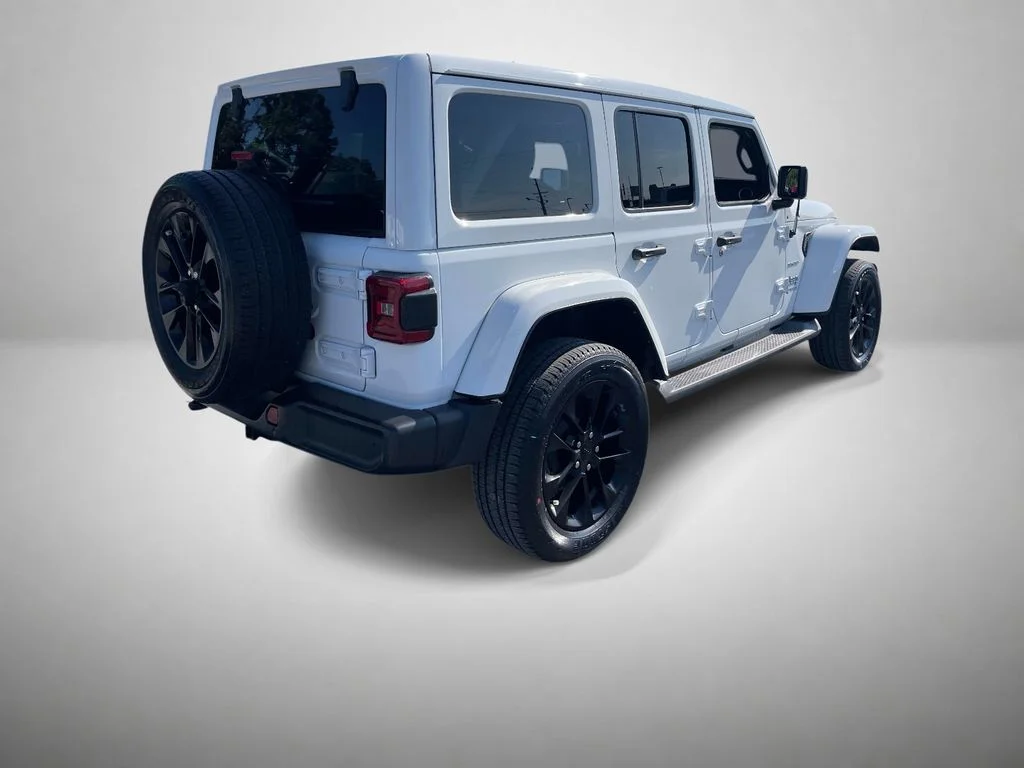 Used 2021 White Jeep Unlimited Sahara 4xe image 3