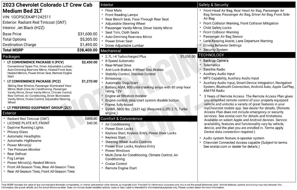 Used 2023 Red Chevrolet LT image 6
