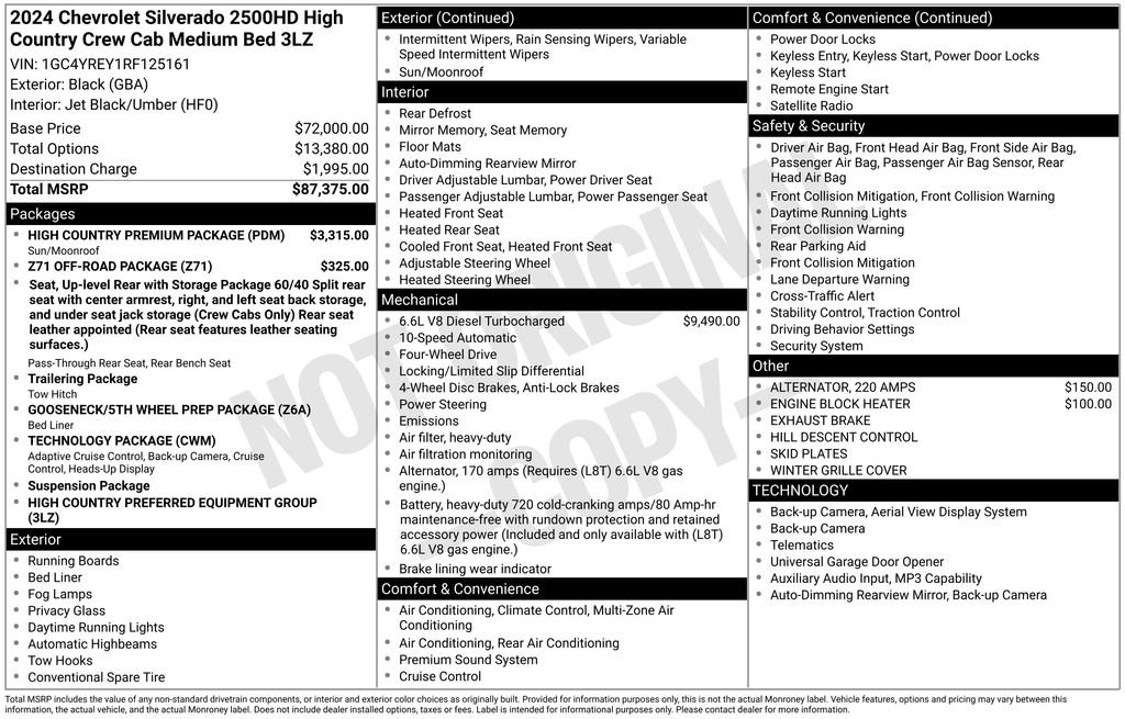 Used 2024 Black Chevrolet High Country image 31
