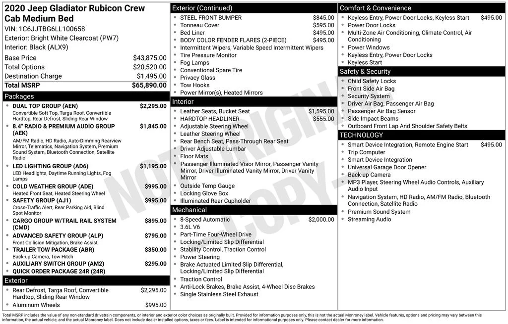 Used 2020 White Jeep Rubicon image 6