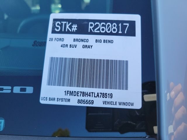 Used 2026 Avalanche Gray Ford Big Bend image 28