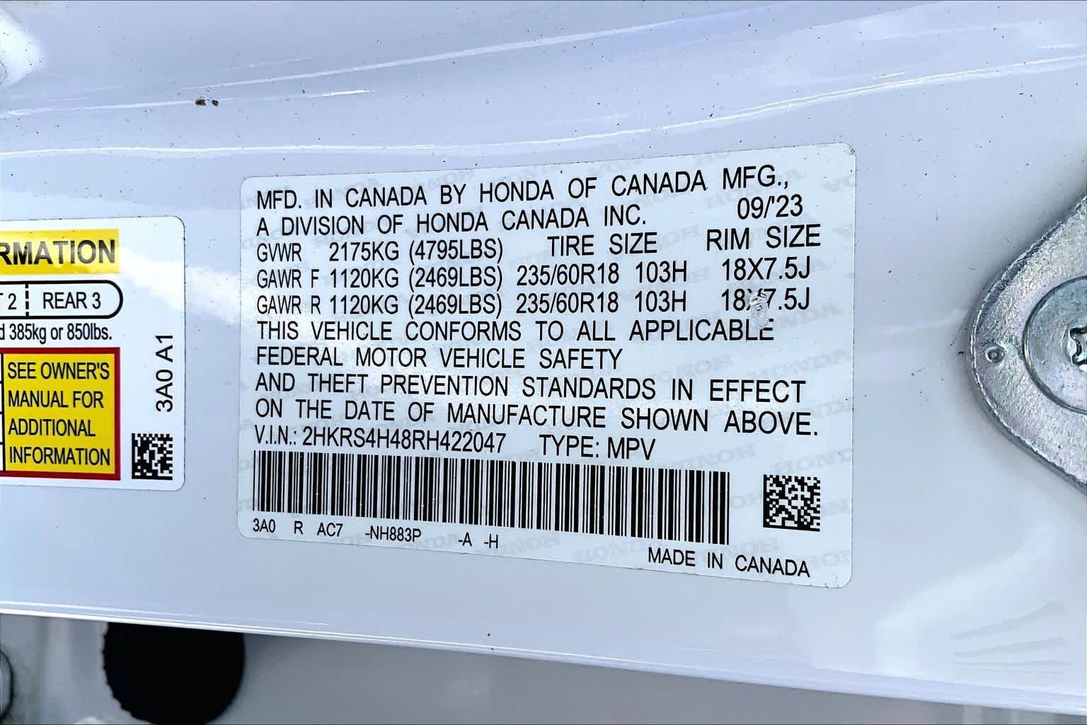 Used 2024 Platinum White Pearl Honda EX image 36