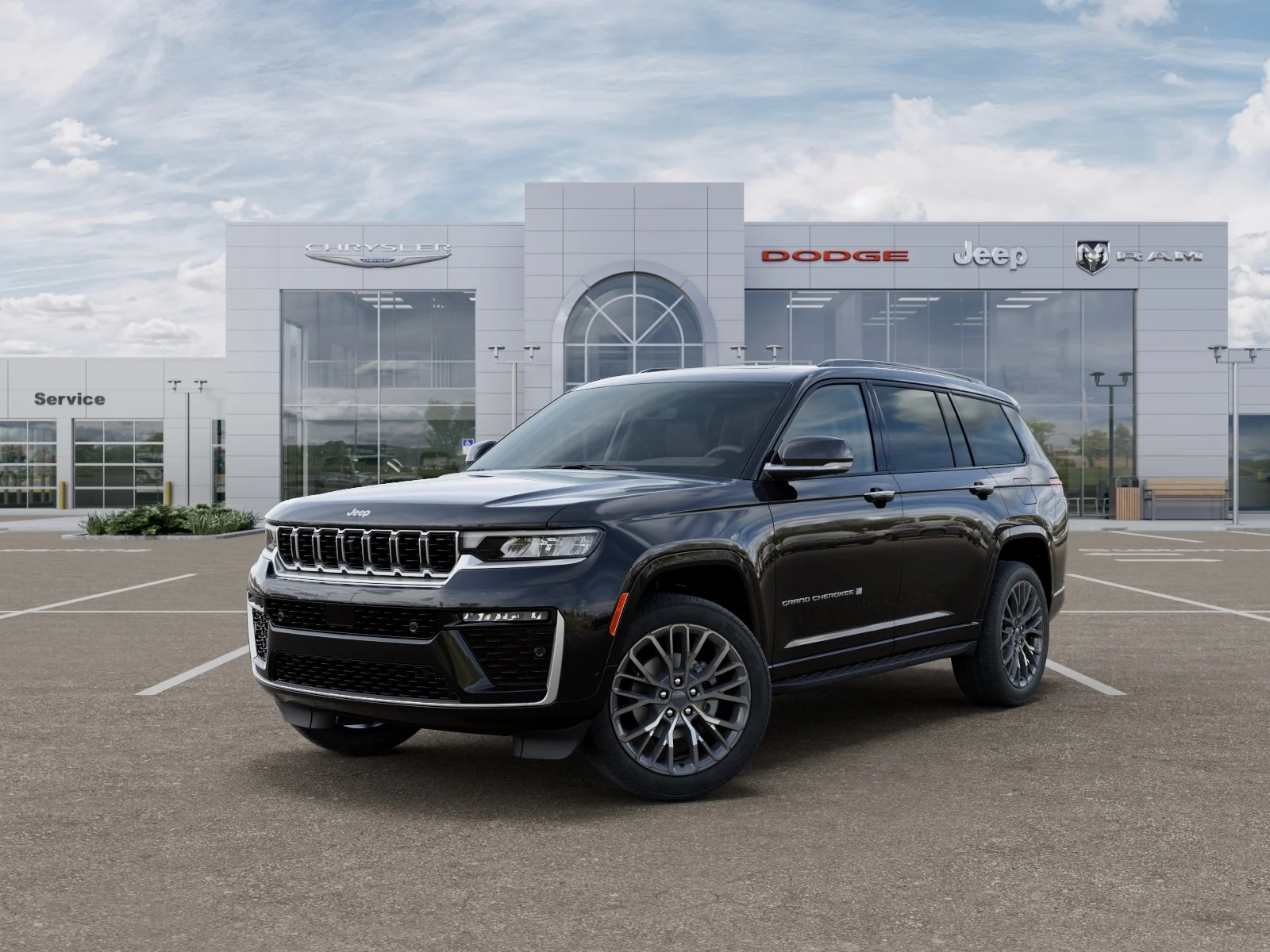 New 2026 Diamond Black Crystal Pearl-Coat Exterior Paint Jeep Summit image 27
