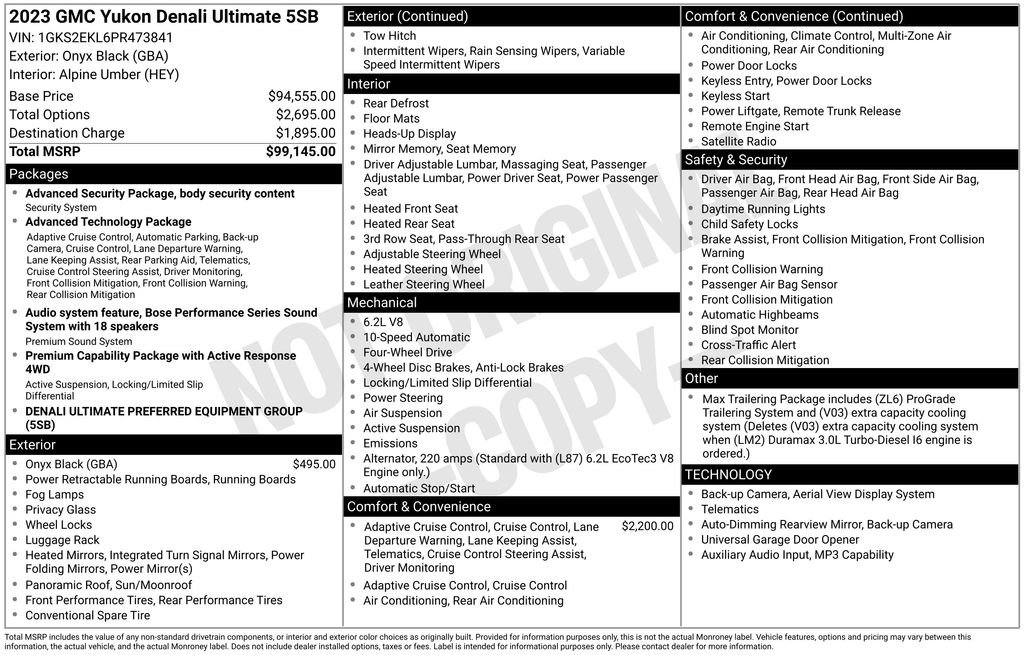Used 2023 Black GMC Denali Ultimate image 43