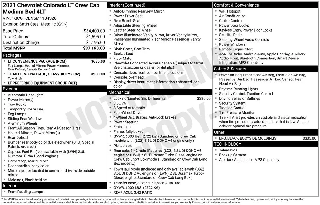 Used 2021 Gray Chevrolet LT image 6