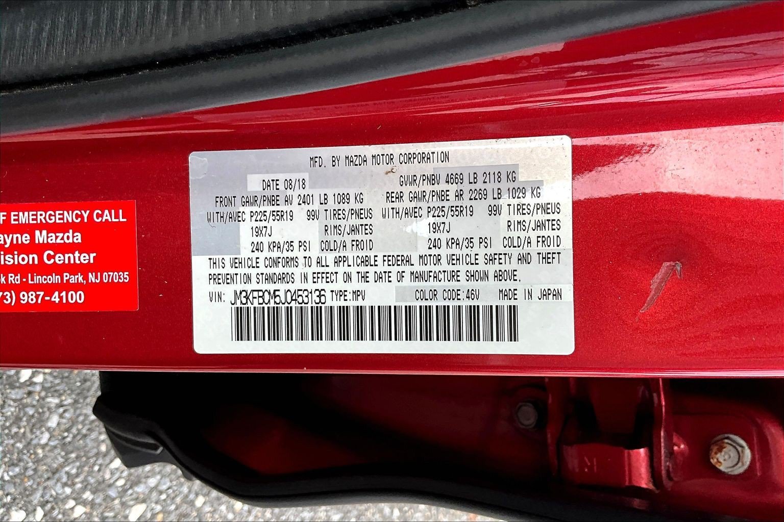 Used 2018 Red Mazda Touring image 16
