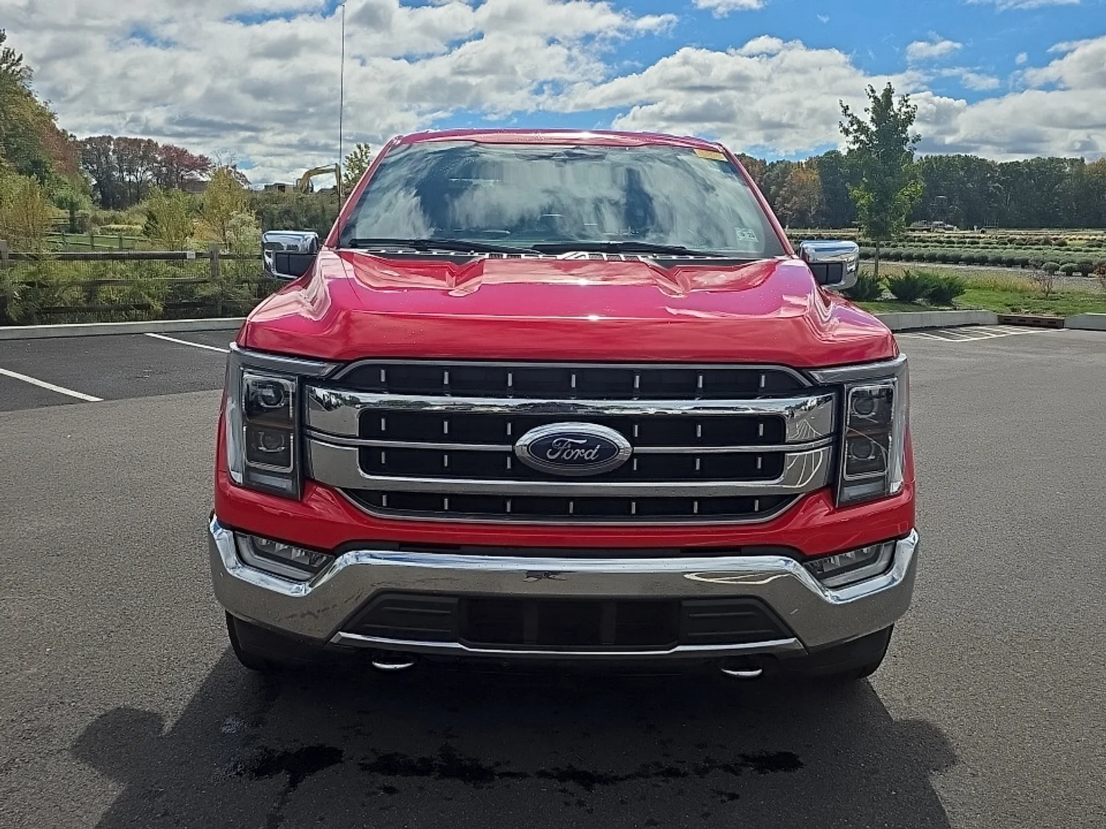 Used 2021 Race Red Ford LARIAT image 2
