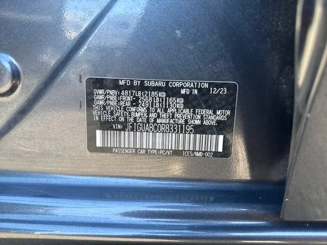 Used 2024 Magnetite Gray Metallic Subaru Base image 16
