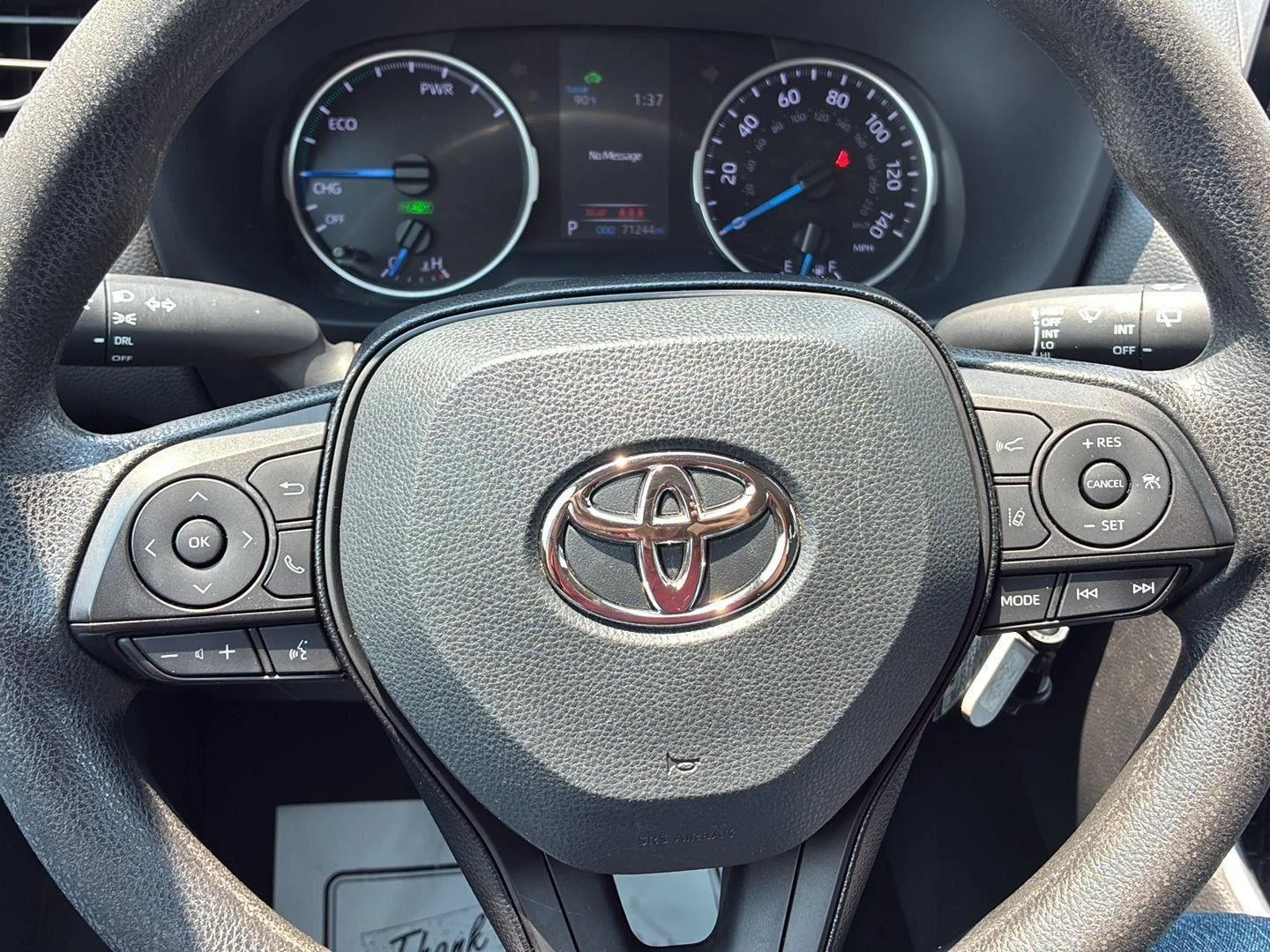 Used 2021 Blue Flame Toyota Hybrid LE image 34