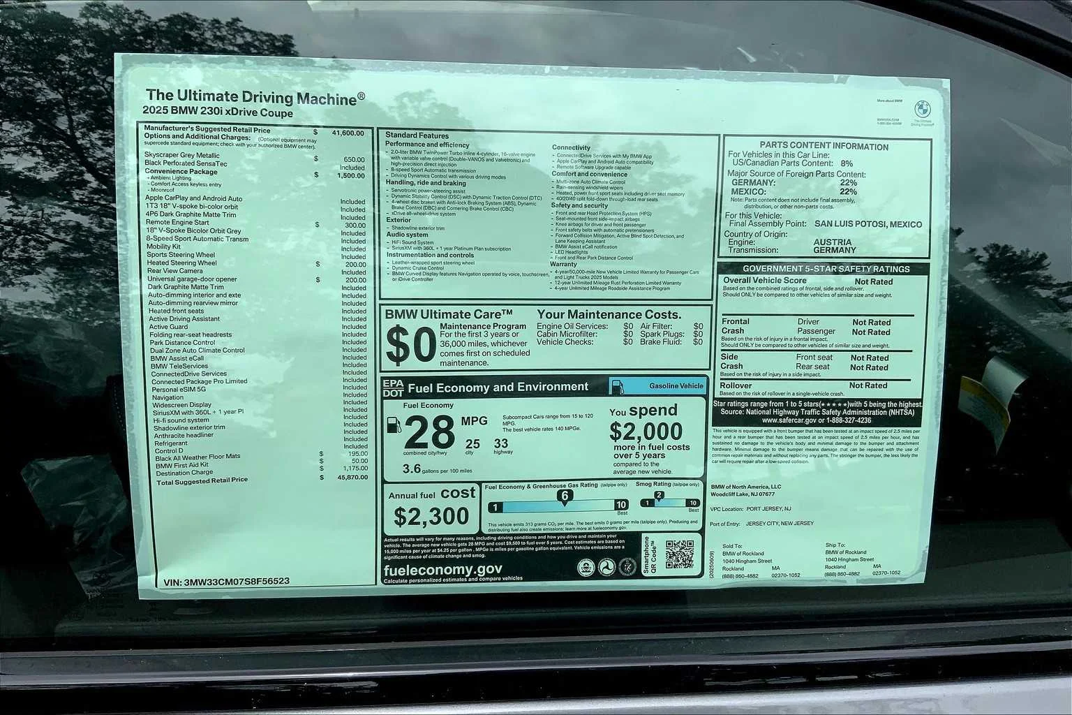 Used 2025 Skyscraper Grey Metallic BMW 230i xDrive image 18