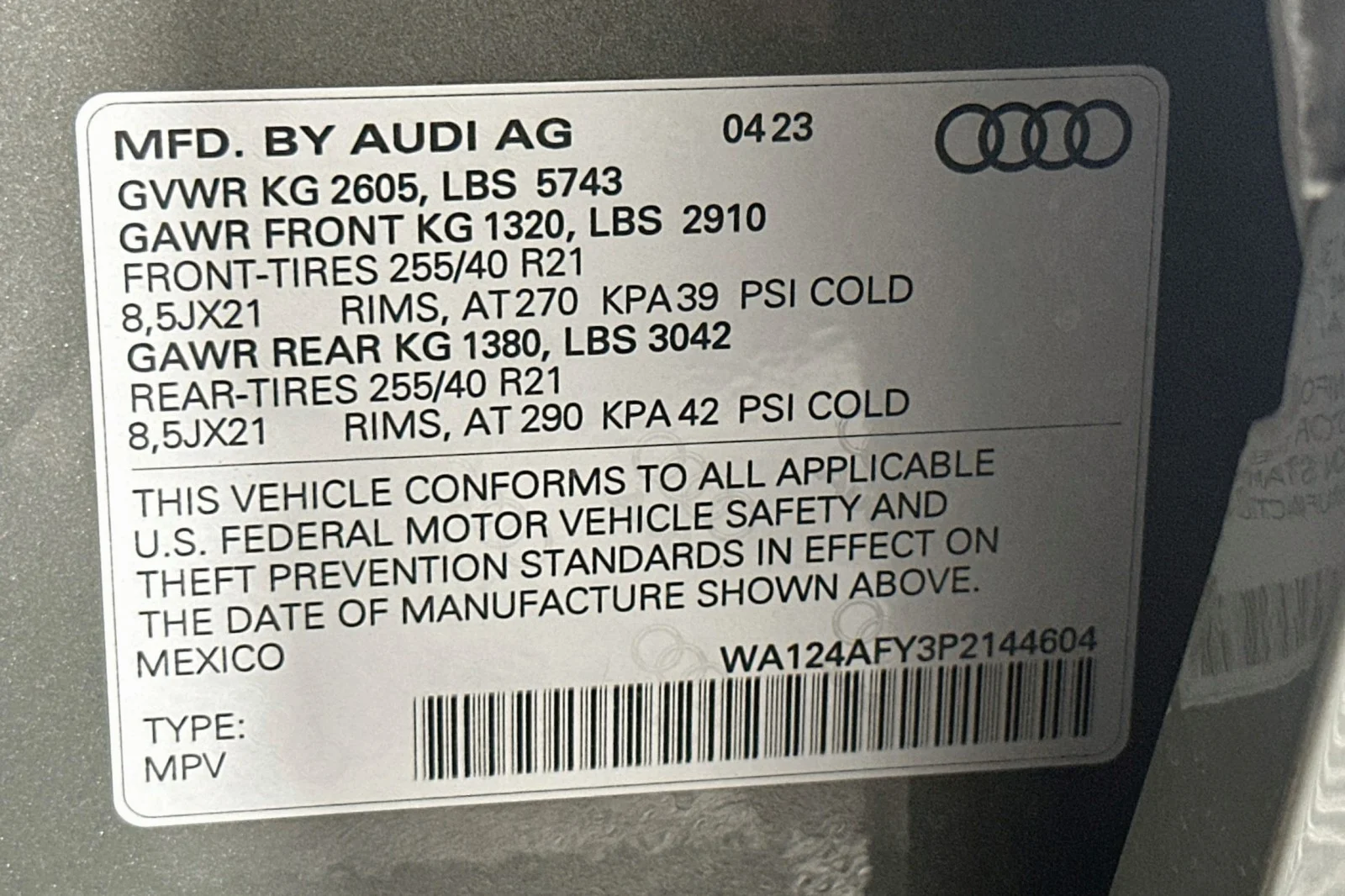Used 2023 Chronos Gray Metallic Audi Premium Plus image 25
