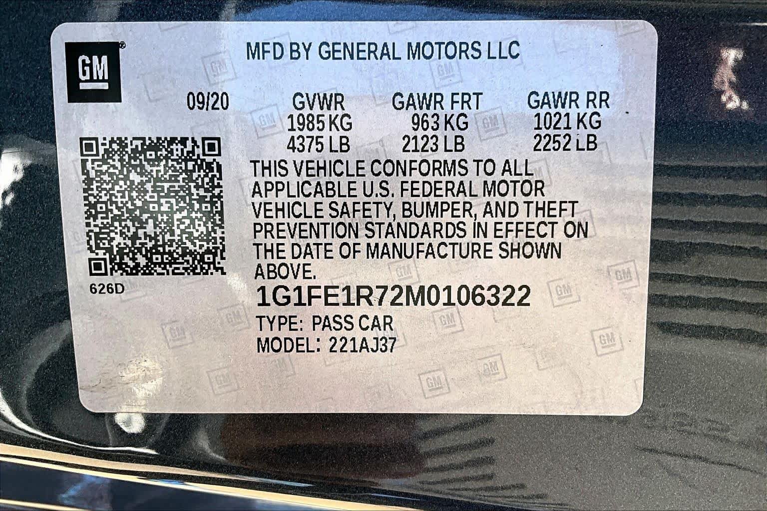 Used 2021 Shadow Gray Metallic Chevrolet LT1 image 33