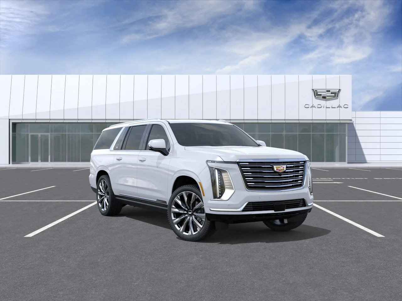New 2026 Vibrant White Tricoat Cadillac Platinum Luxury image 1
