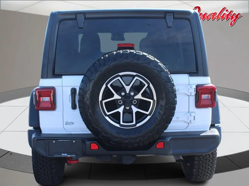 Used 2024 Bright White Clearcoat Jeep Rubicon image 4