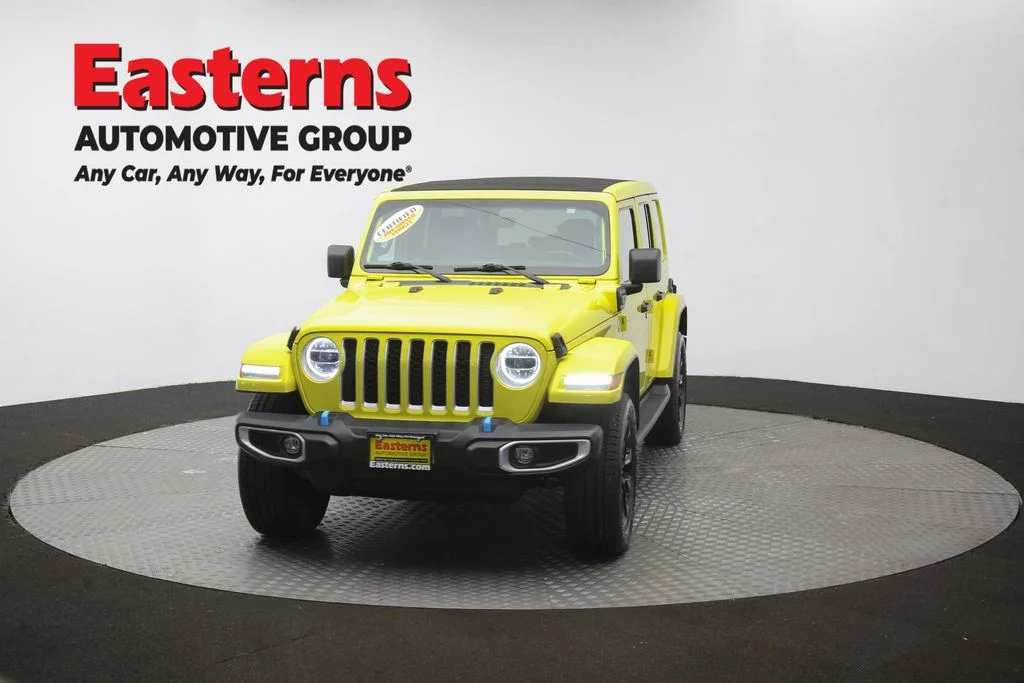 Used 2022 Yellow Jeep Unlimited Sahara 4xe image 54