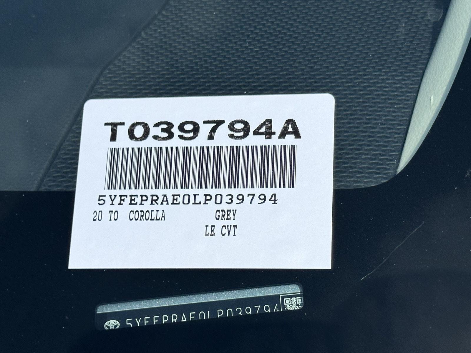 Used 2020 Celestite Gray Metallic Toyota LE image 14