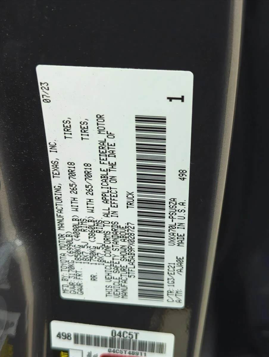 Used 2023 Magnetic Gray Metallic Toyota SR5 image 28