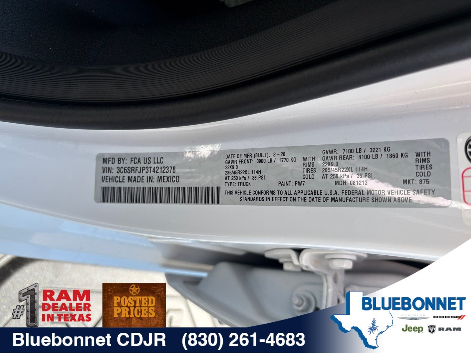 New 2026 Bright White Clear-Coat Exterior Paint RAM Laramie image 24